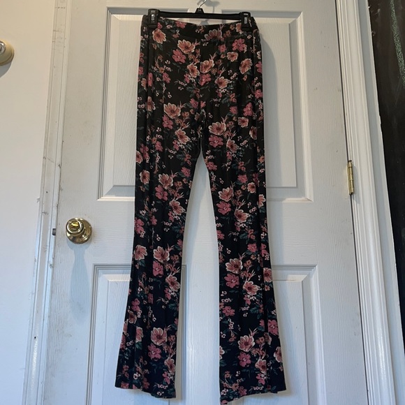 Flower Floral Bell Bottom Pants - Picture 1 of 3